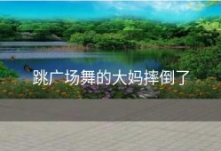 跳广场舞的大妈摔倒了