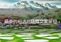 最美的相遇广场舞文案简短