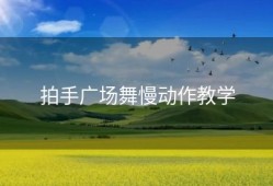 拍手广场舞慢动作教学