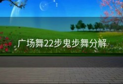 广场舞22步鬼步舞分解