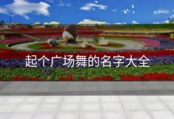 起个广场舞的名字大全