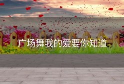 广场舞我的爱要你知道