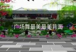 广场舞最美最美背面