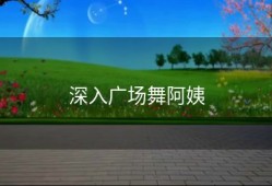 深入广场舞阿姨