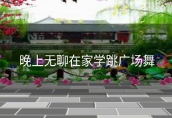 晚上无聊在家学跳广场舞