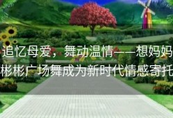 追忆母爱，舞动温情——想妈妈彬彬广场舞成为新时代情感寄托