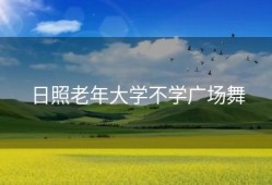 日照老年大学不学广场舞