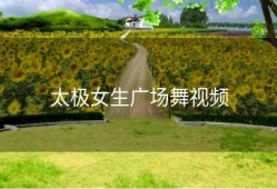 太极女生广场舞视频