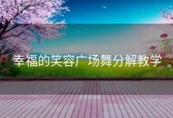 幸福的笑容广场舞分解教学