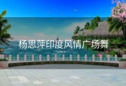 杨思萍印度风情广场舞