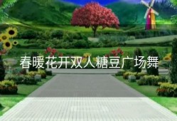 春暖花开双人糖豆广场舞