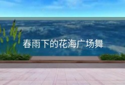春雨下的花海广场舞