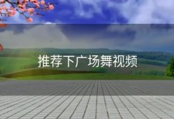 推荐下广场舞视频