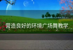 营造良好的环境广场舞教学