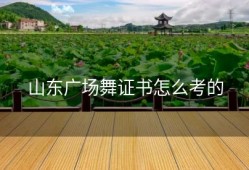 山东广场舞证书怎么考的