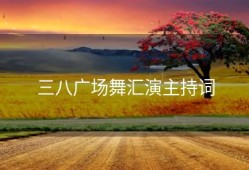 三八广场舞汇演主持词