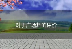 对于广场舞的评价