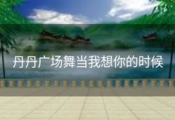 丹丹广场舞当我想你的时候