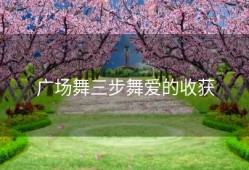 广场舞三步舞爱的收获