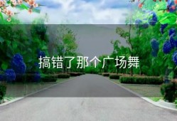 搞错了那个广场舞