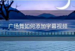 广场舞如何添加字幕视频