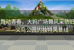 舞动青春，大妈广场舞风采依旧——义乌公园的独特风景线