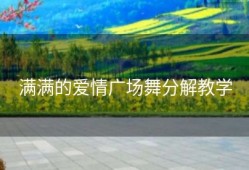 满满的爱情广场舞分解教学