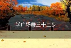 学广场舞三十二步