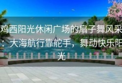 鸡西阳光休闲广场的扇子舞风采：大海航行靠舵手，舞动快乐阳光