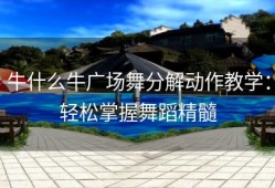 牛什么牛广场舞分解动作教学：轻松掌握舞蹈精髓