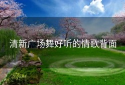 清新广场舞好听的情歌背面