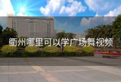 衢州哪里可以学广场舞视频