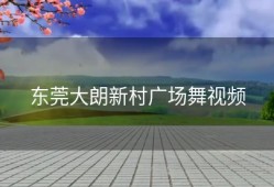 东莞大朗新村广场舞视频