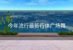 今年流行最新行体广场舞