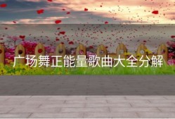 广场舞正能量歌曲大全分解
