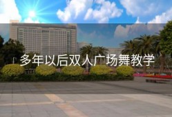 多年以后双人广场舞教学