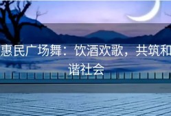 惠民广场舞：饮酒欢歌，共筑和谐社会
