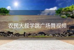 农民大叔学跳广场舞视频