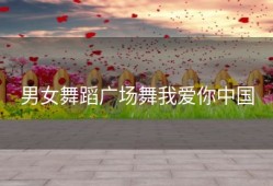 男女舞蹈广场舞我爱你中国