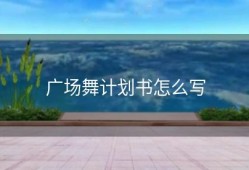 广场舞计划书怎么写