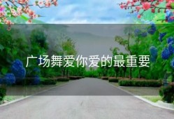 广场舞爱你爱的最重要