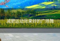减肥运动效果好的广场舞