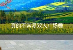 真的不容易双人广场舞