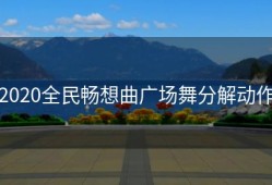 2020全民畅想曲广场舞分解动作
