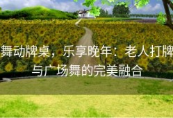 舞动牌桌，乐享晚年：老人打牌与广场舞的完美融合