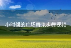 小时候的广场舞鬼步舞视频