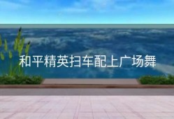 和平精英扫车配上广场舞