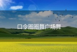 口令圈圈舞广场舞