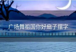 广场舞祖国你好扇子摆字