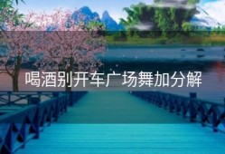 喝酒别开车广场舞加分解